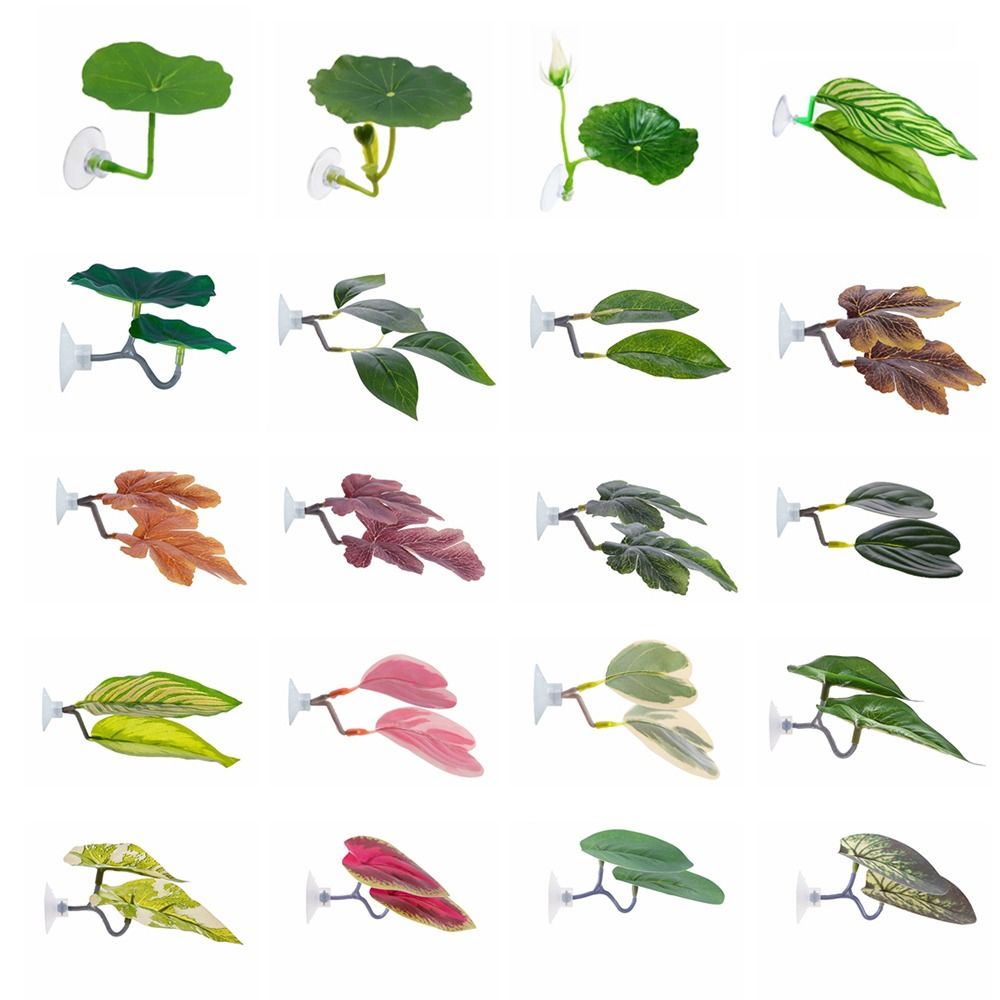 Aquarium Plant Rings - プラスチック製のベタ用休憩葉、模造蓮の葉/人工葉の休憩場/隠れ家/産卵場/ベタの遊び場、リラックス、隠れる場所