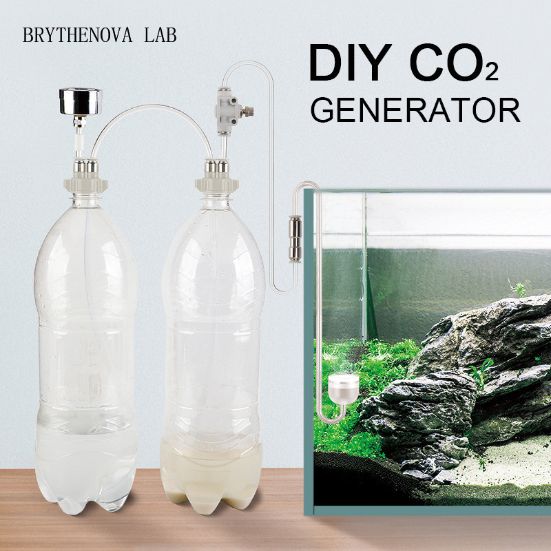 Planted Aquarium Moss - CO2発生器 水槽用CO2システムキット 発生器バルブボトル 反応装置 水槽用モスプラント用