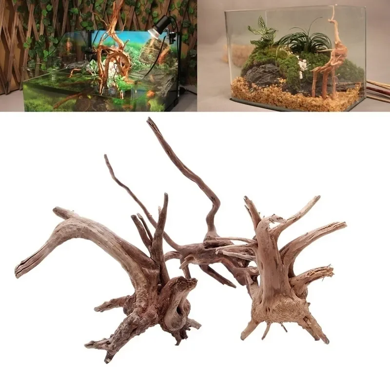 Aquarium Plant Design - 水族館、魚のタンク、爬虫類の根の植物、木の装飾、装飾アクセサリーのための自然な木のトランクの流木