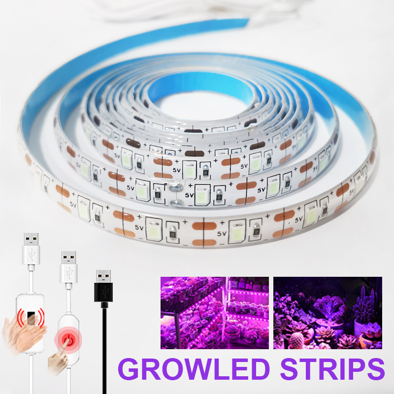 Planted Aquarium Hours - フルスペクトルLED植物成長ライト,USB,花,水族館,屋内植栽,植物テープ,5v,smd2835