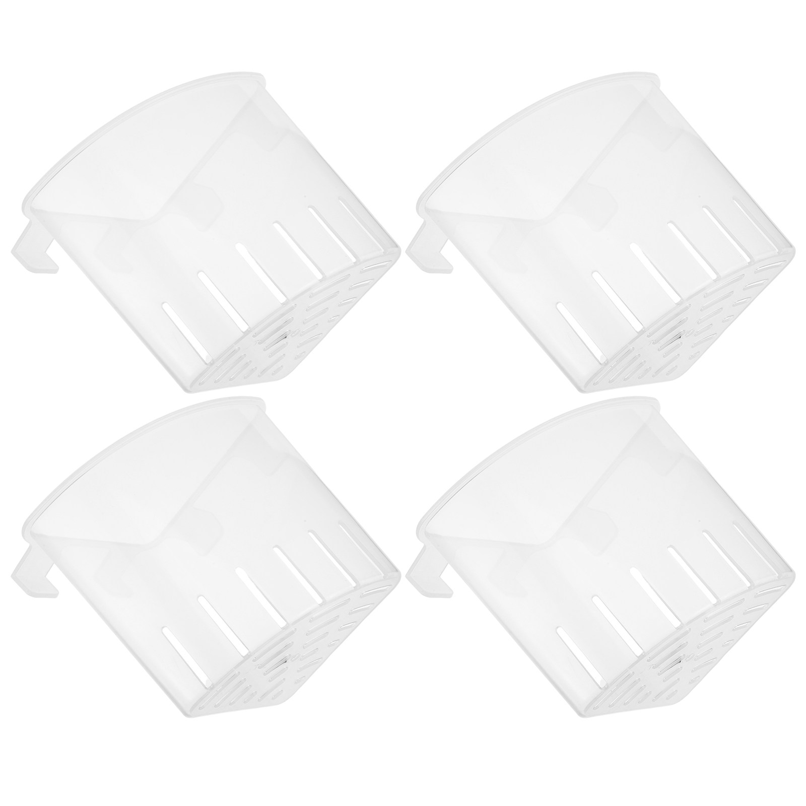 Aquarium Plant Holder - 4個入り水槽用吊り下げ式コーナープラントホルダー プラスチック製ポット ポトス、ラッキーバンブー、水槽のアクアスケーピング装飾に最適