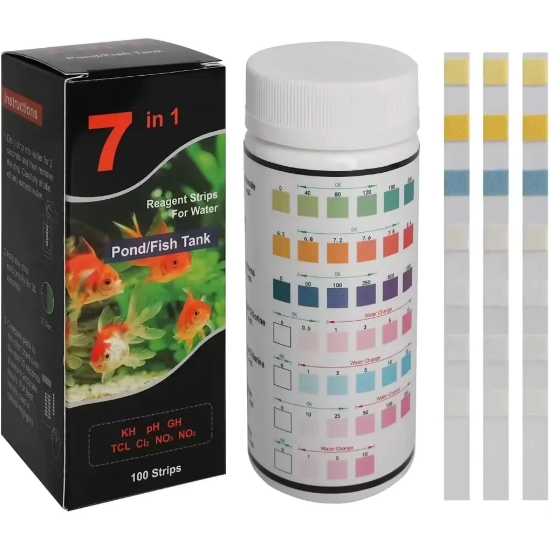 Planted Aquarium Test Kit - 7-in-1 水槽用淡水pHテストストリップキット - 魚タンクやプール用の簡単で迅速な水質検査
