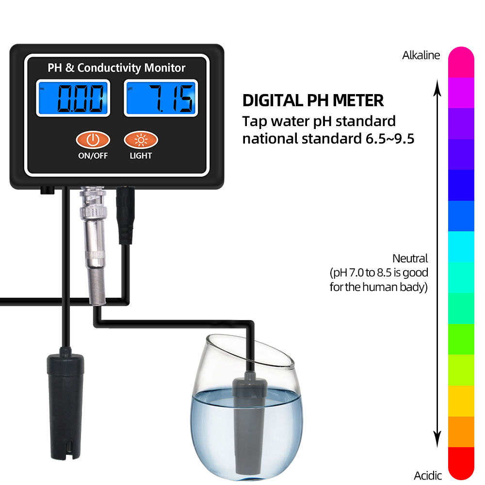 Planted Aquarium Test Kit - 水質リアルタイム連続モニタリングオンラインPH ECモニター導電率モニターメーターテスターATC水族館用PHメーター
