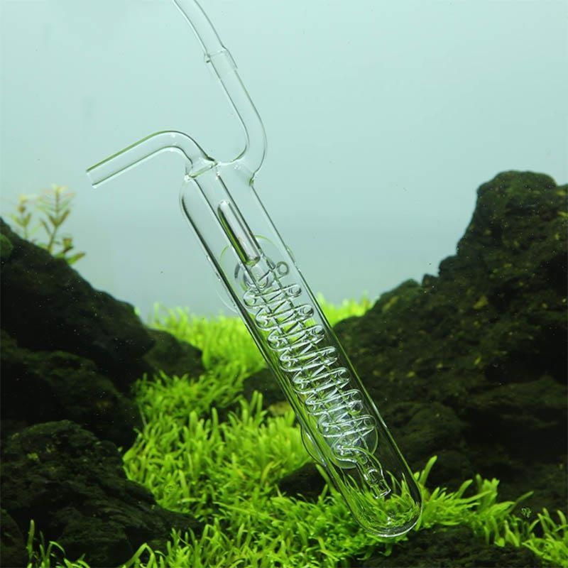 Planted Aquarium Accessories - Y3NA CO2 ディフューザースパイラル水族館用バブルカウンター水槽用に植えられた高透明ガラス水族館供給アクセサリー