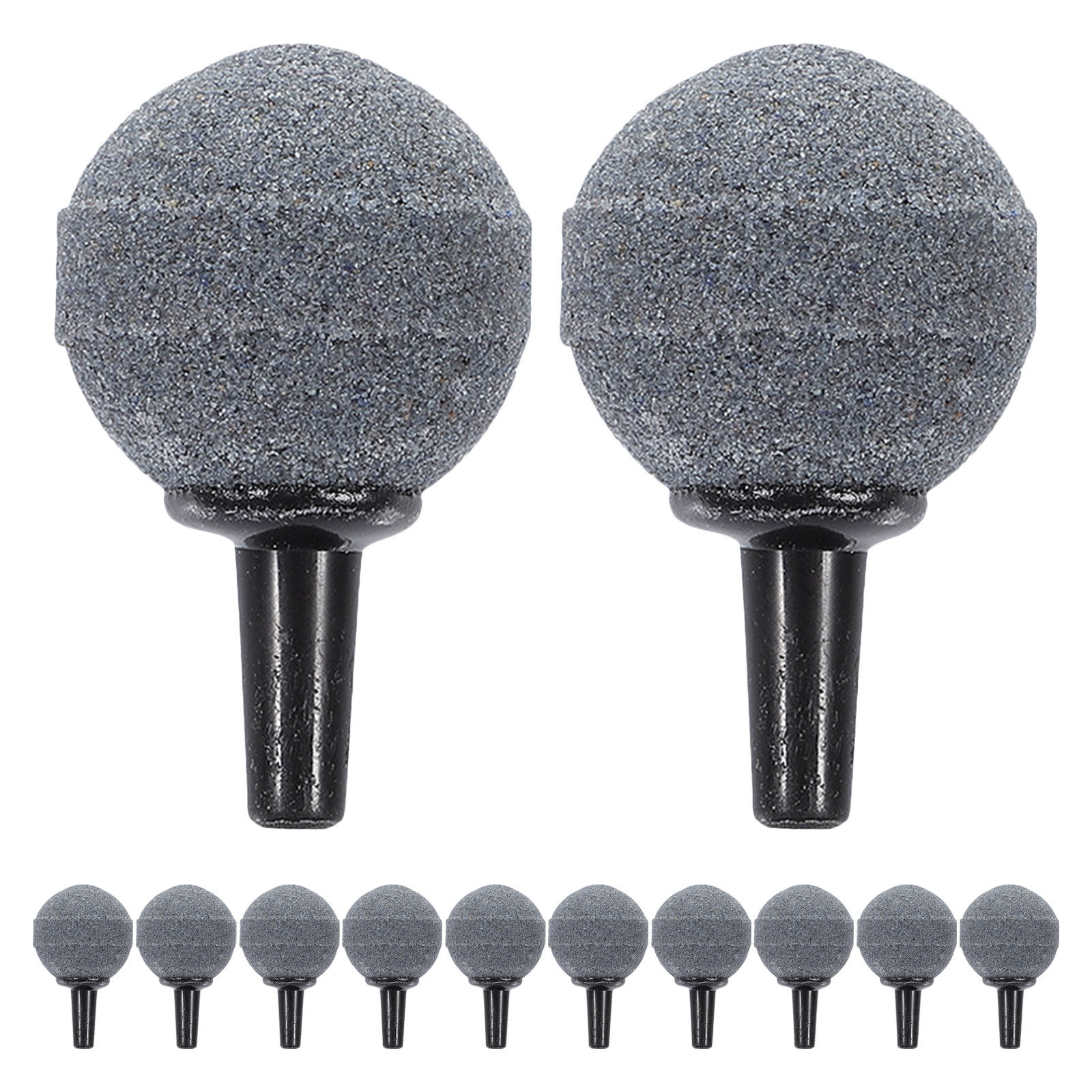 Planted Aquarium Air Stone - 12個入り水槽エアストーンバブルディフューザー、水槽用エアバブラーストーン、水の酸素化用、水生植物と魚のケア用