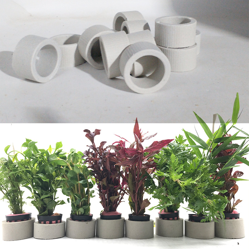 Aquarium Plant Rings - 水槽装飾セラミックリング、水槽植物固定ポット、水玉水生植物、鉢植えカップ、水族館アクセサリー