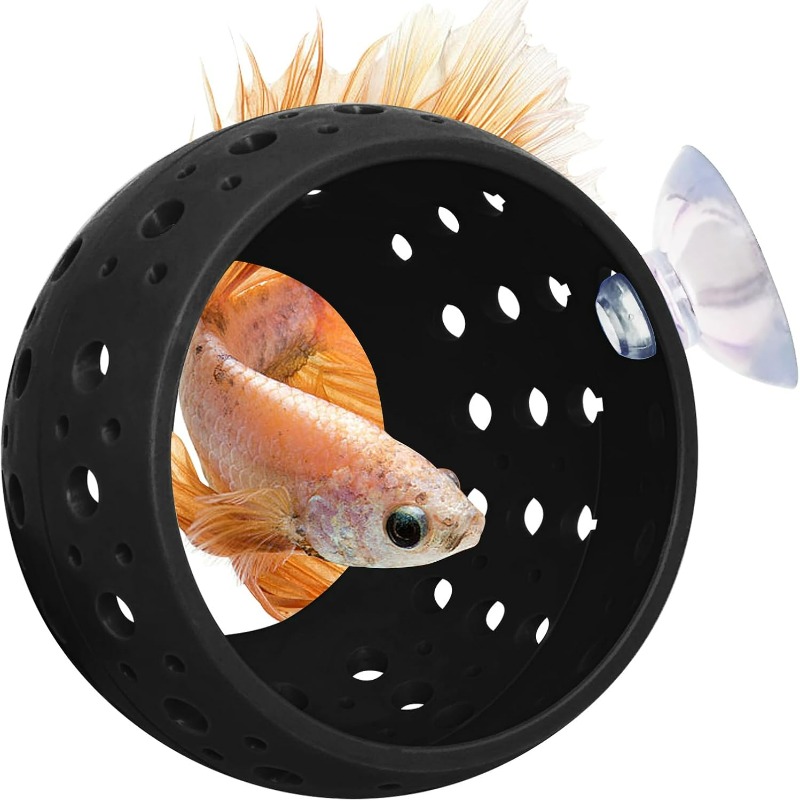 Aquarium Plant Rings - ベタ用電球型隠れ家トンネル水槽魚隠れ家（吸盤付き）-エビ用洞窟水槽装飾、小型魚・グッピーの隠れ家＆休息用