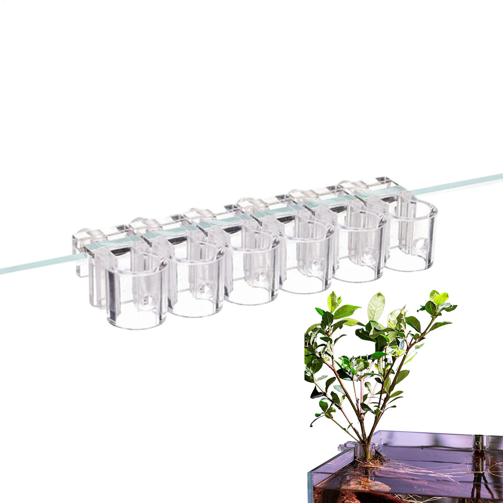 Aquarium Plant Rings - 水槽植物バスケット透明水槽吊り下げ装飾ポット水生植物ホルダー水生植物カップ水槽プランター