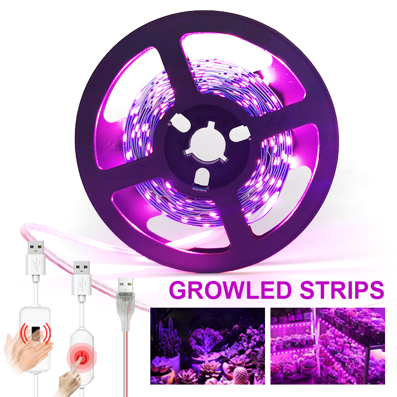 Planted Aquarium Hours - フルスペクトルUSBLEDストリップライト,屋内花,水族館,植物成長ライト,smd2835,5v