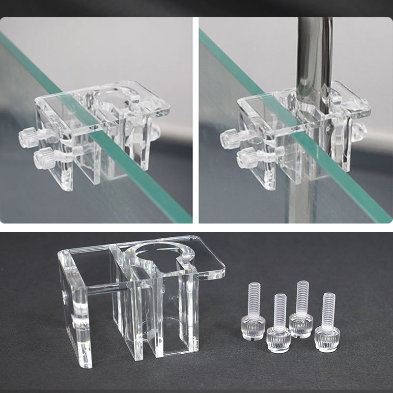 Aquarium Plant Holder - 水槽アクリル水道管クランプ水族館ガラス流入流出ホルダー固定クランプ植物アクセサリークリップユリ釣りチューブ