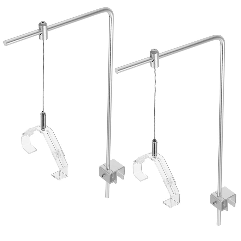 Aquarium Plant Holder - 2 個水族館ライトホルダークリップ付きアルミ合金水槽ランプホルダーライトブラケット水生植物照明吊りラック
