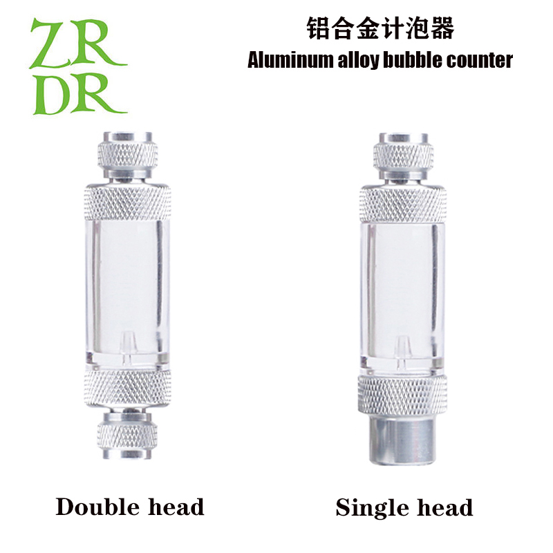 Planted Aquarium Accessories - ZRDR水槽用チェックバルブ・レギュレーター・ディフューザー・リアクター シングルヘッドまたはデュアルヘッド 水槽用CO2バブルカウンター エアポンプアクセサリー