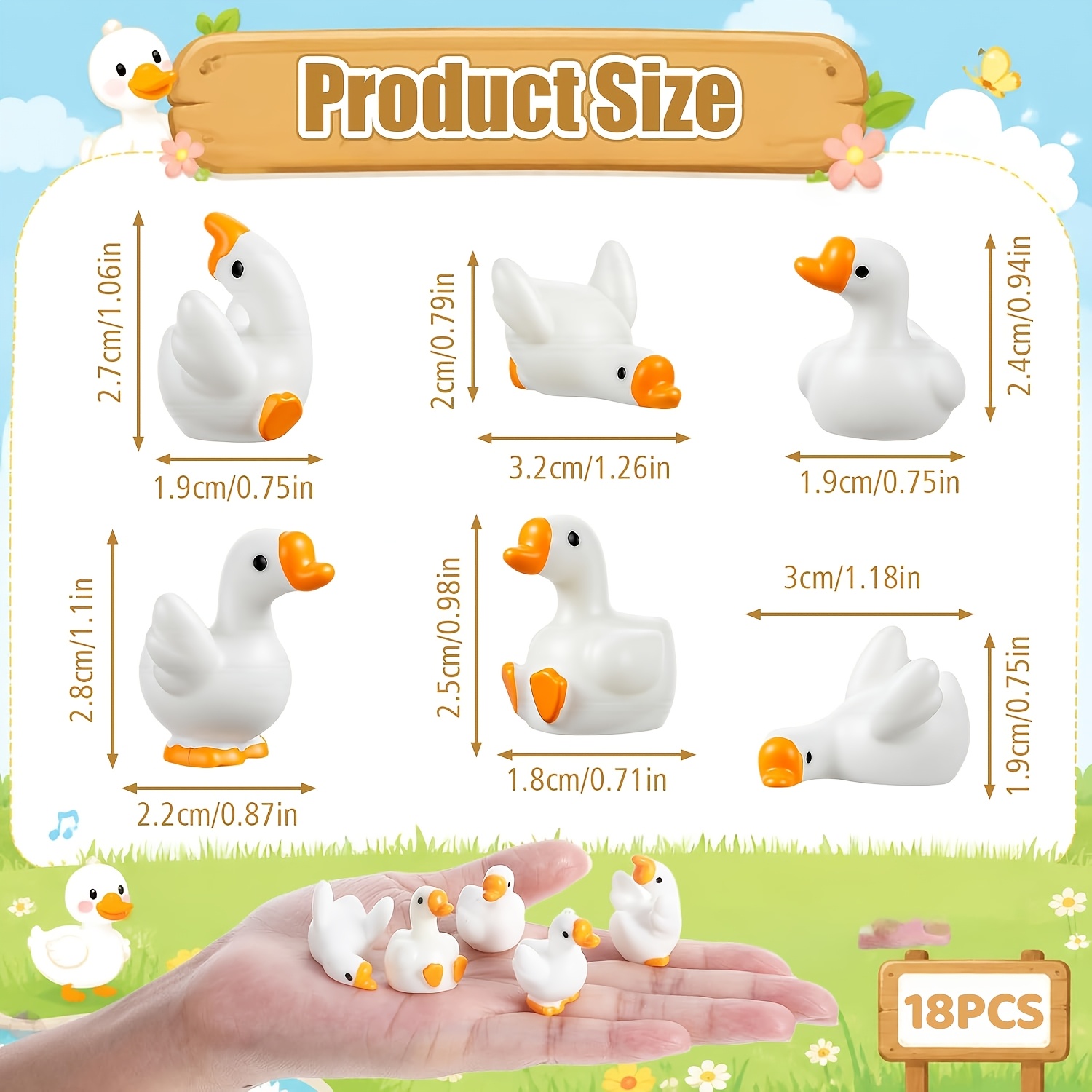 12/18個入り 多種類のかわいい白いガチョウ ミニチュア景 - Planted Aquarium Accessories のレビューと価格