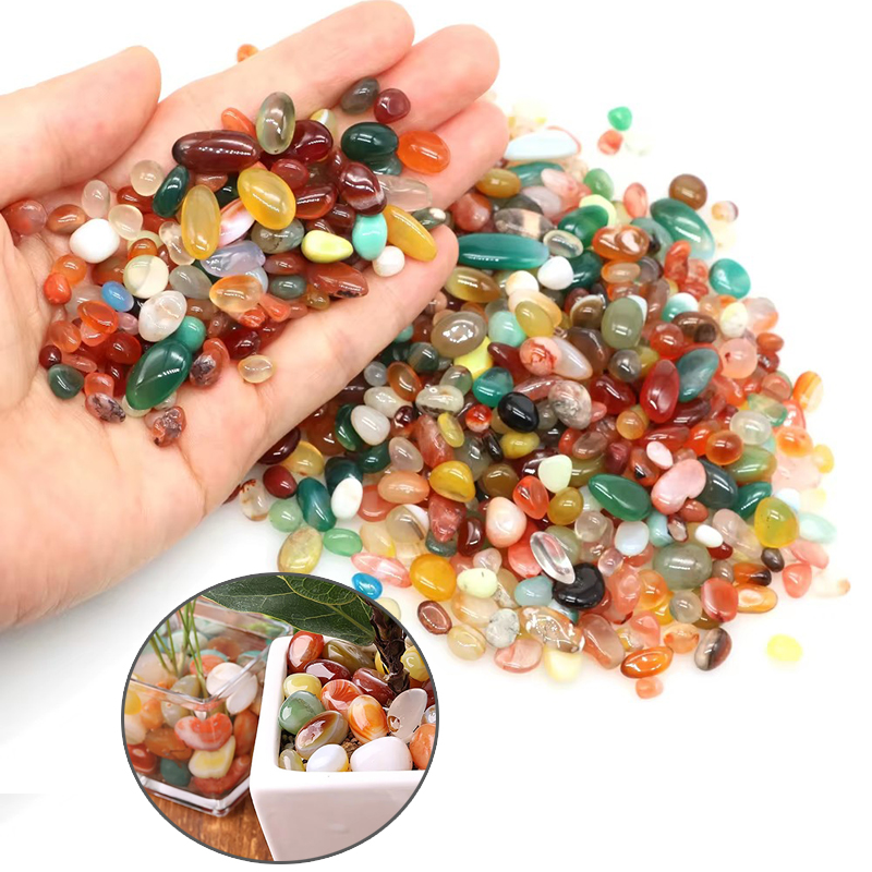 100/200g 1~1.6cm カラフルな小石 天然瑪瑙ク - Planted Aquarium Air Stone のレビューと価格