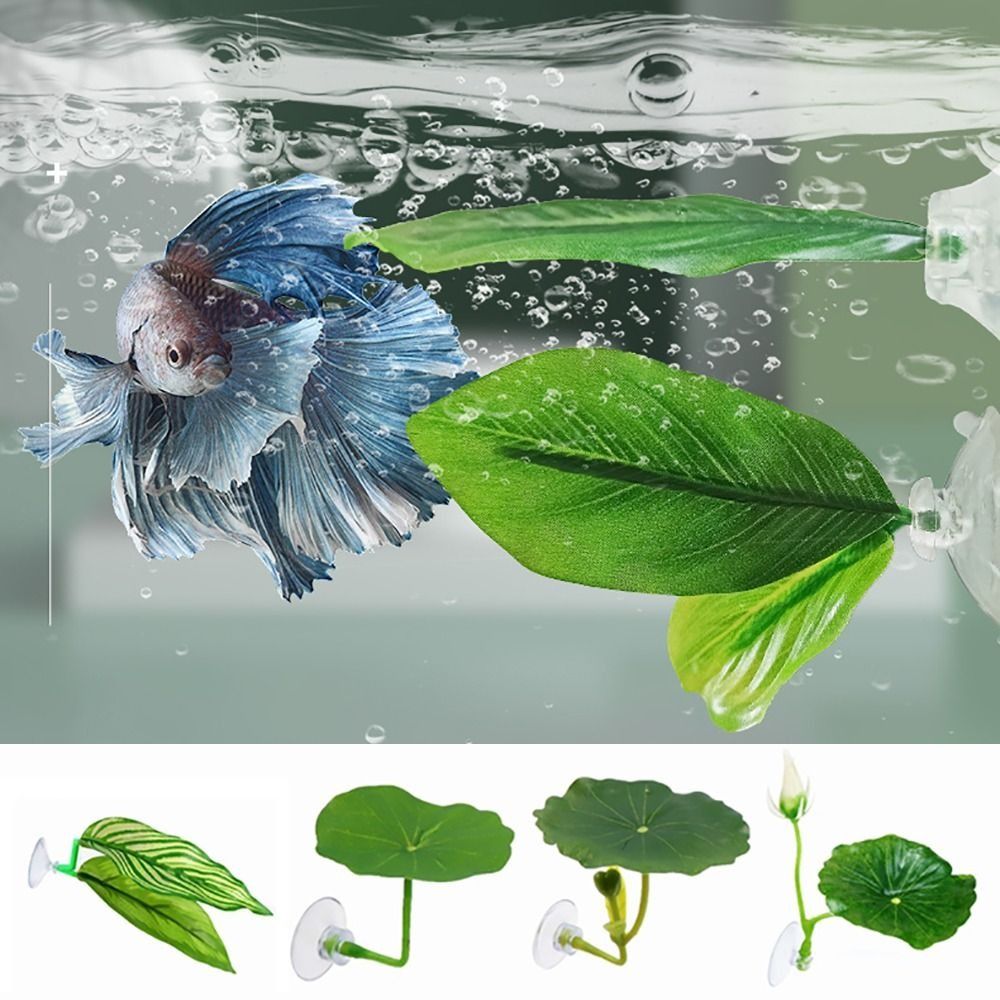 プラスチック製のベタ用休憩葉、模造蓮の葉/人工葉の休憩場/隠 - Aquarium Plant Rings のレビューと価格