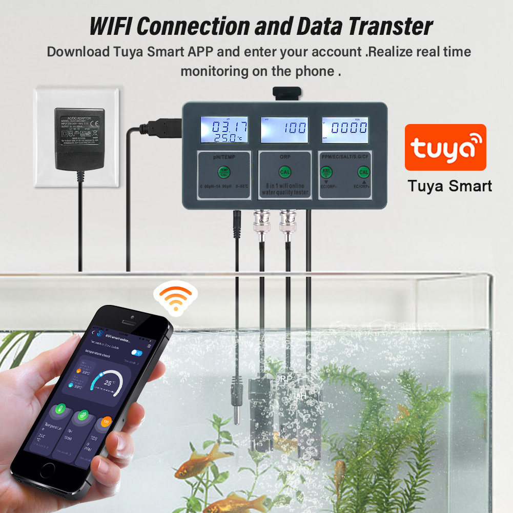 Tuya-インテリジェントph計,データロガー,温度,塩分, - Planted Aquarium Test Kit のレビューと価格