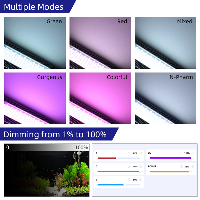 ウィークアクア A430Pro LED水槽ライト 120W  - Planted Aquarium Uv Light のレビューと価格