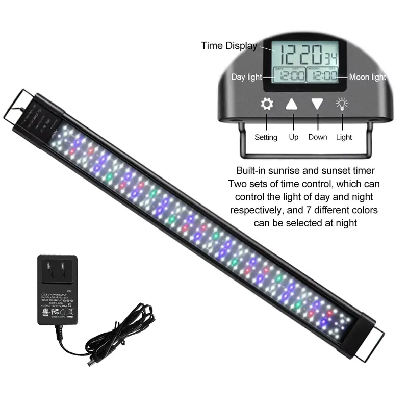 LED IP68 11.8インチ 18W 水槽用植物育成ライ - Planted Aquarium Hours のレビューと価格