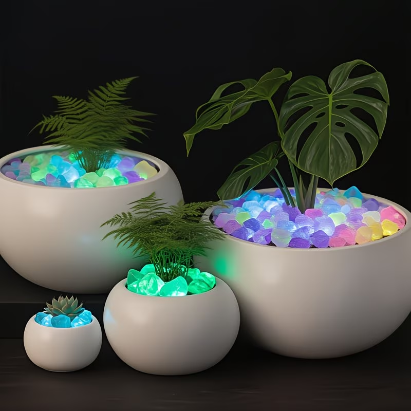 300個入り発光小石セット、0.9〜1.5cm樹脂製グロース - Aquarium Plant Design のレビューと価格
