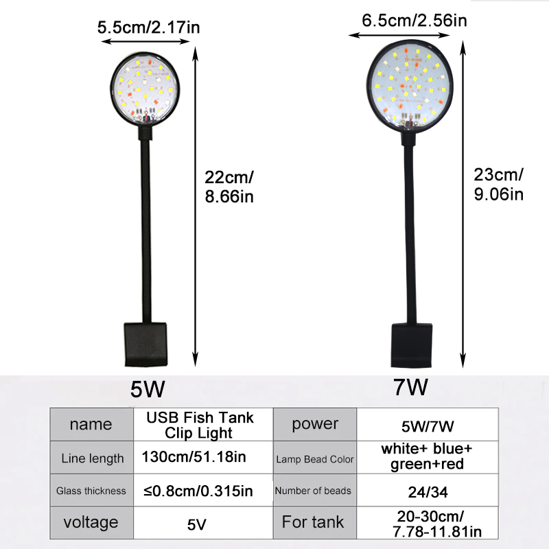 USB水槽LEDランプ水槽ライト装飾水生植物複数モード調光可 - Aquarium Plant Design のレビューと価格