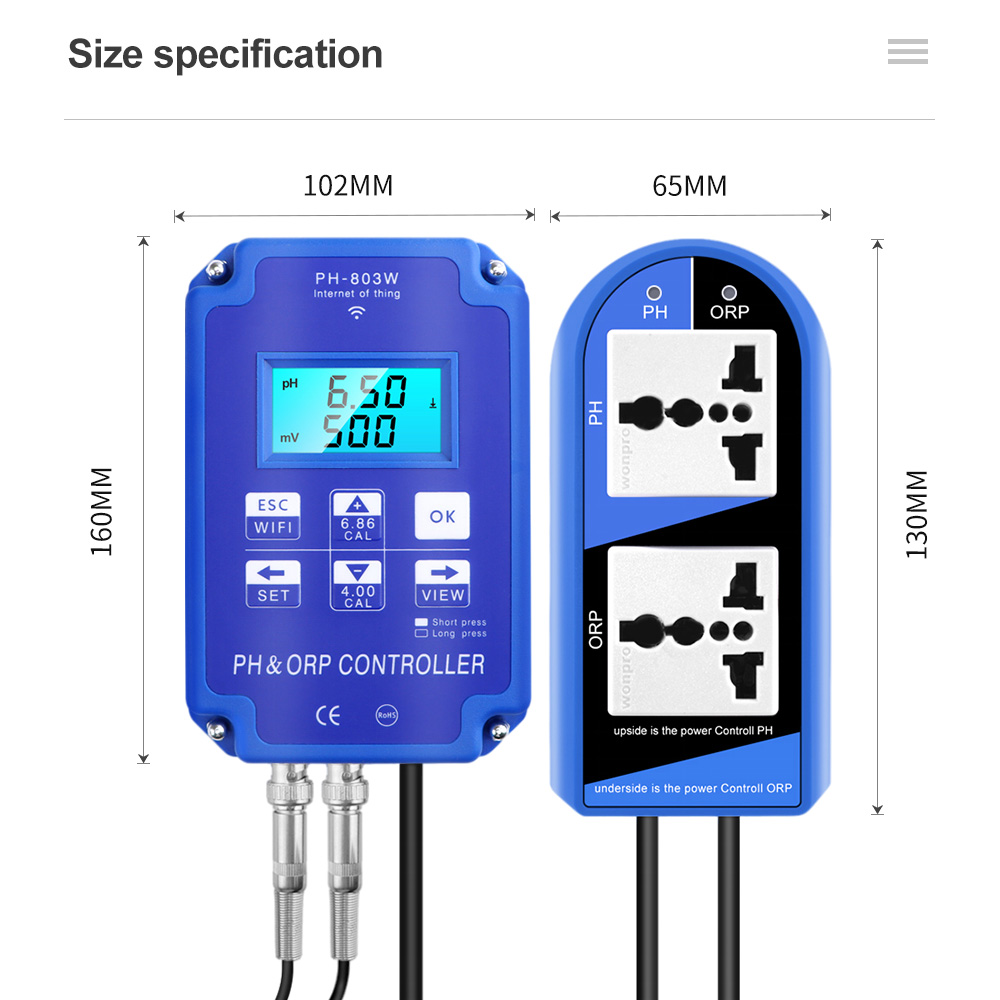 2 in 1 PH ORPコントローラー PH-803W B - Planted Aquarium Test Kit のレビューと価格