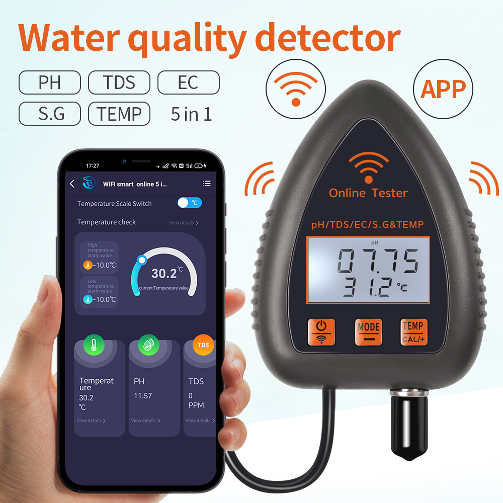 Tuya WiFi 5 in 1 TDS/EC/SALT/S - Planted Aquarium Test Kit のレビューと価格