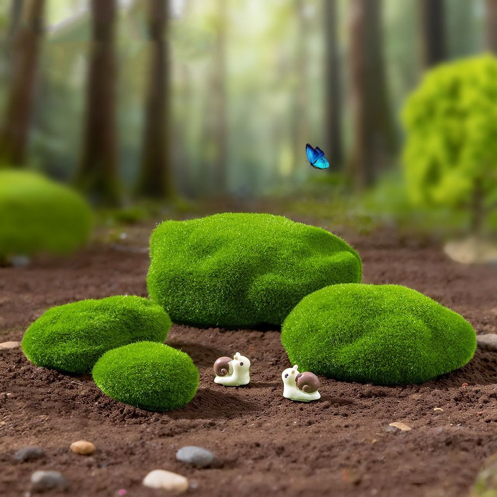 2/4/6/10 個グリーン人工苔石マイクロ風景植毛フォーム - Planted Aquarium Moss のレビューと価格
