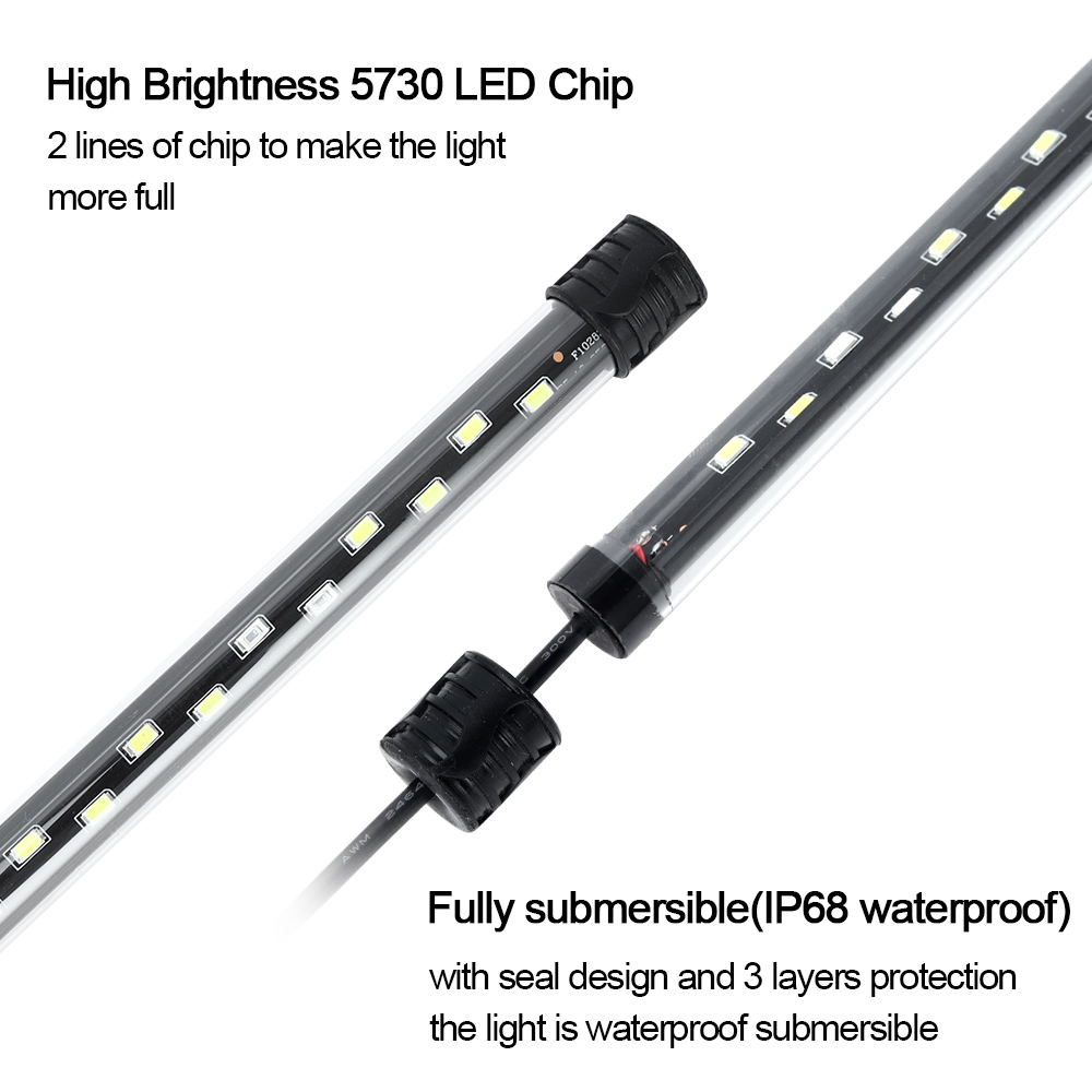水族館ライト LED 植物成長ランプ防水水槽ライト 18-5 - Aquarium Plant Design のレビューと価格