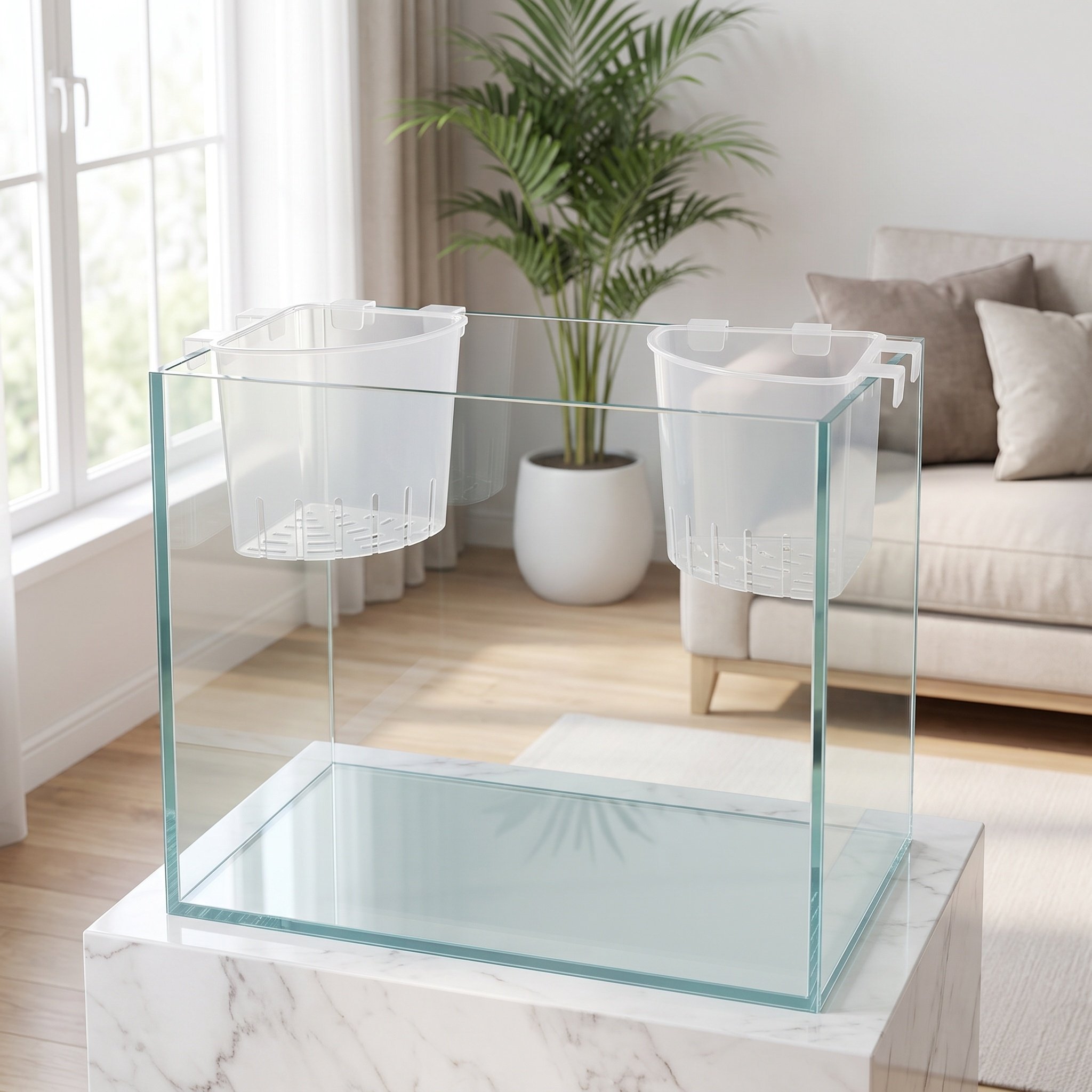 4個入り水槽用吊り下げ式コーナープラントホルダー プラスチッ - Aquarium Plant Holder のレビューと価格