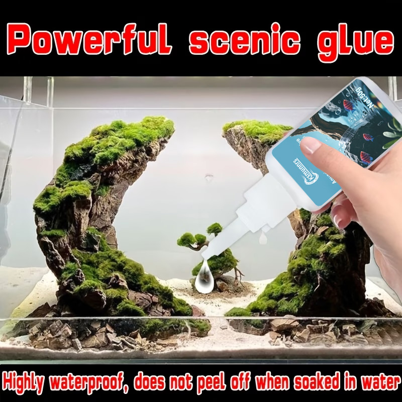 水槽用接着剤、速乾性モスと水草用接着剤、石、流木、水生植物、 - Planted Aquarium Moss のレビューと価格