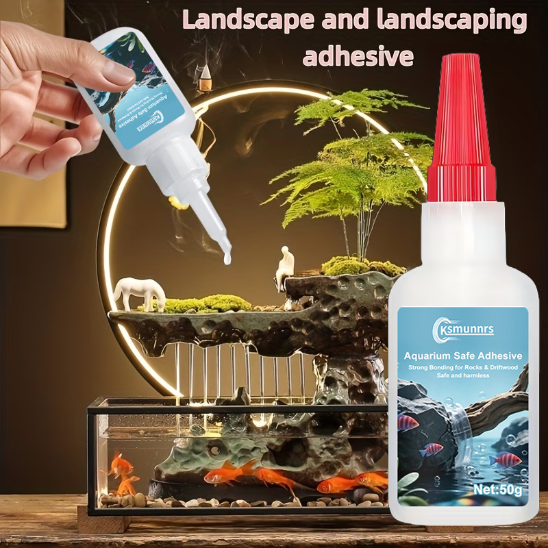 水槽用接着剤、速乾性モスと水草用接着剤、石、流木、水生植物、 - Planted Aquarium Moss のレビューと価格