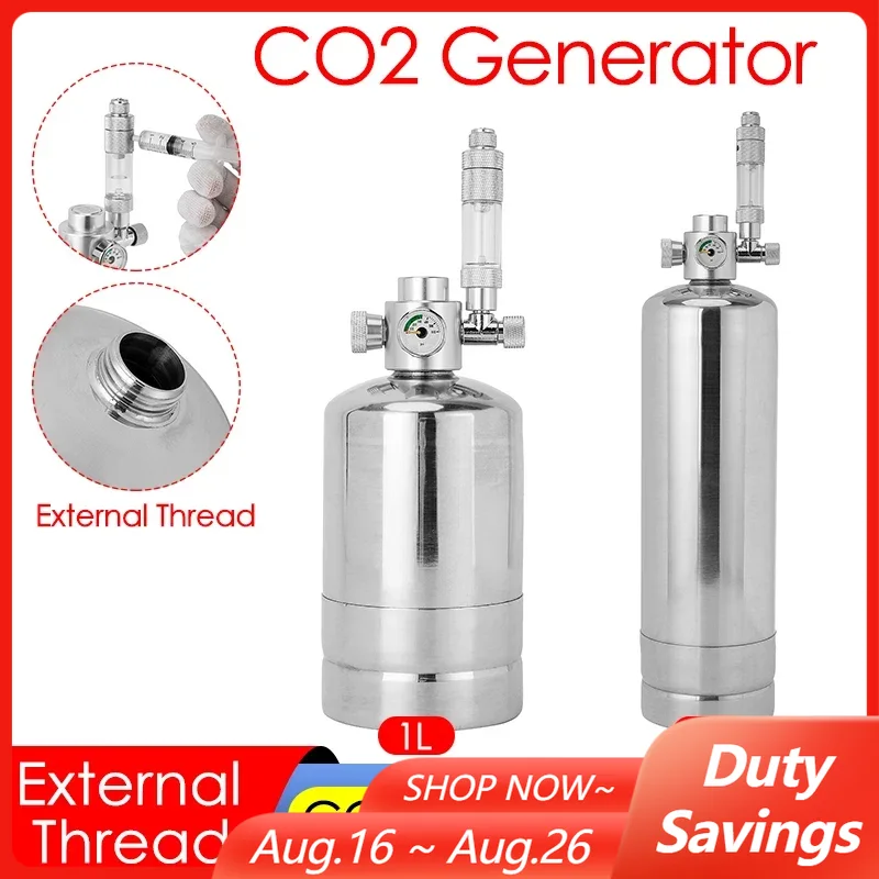 Co2ジェネレーターシステムキット、カーボンディナーヘリック - Planted Aquarium Tank Kit のレビューと価格