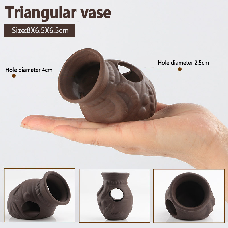 セラミックハウス水槽水族館の装飾魚エビシェルターハウス陶器サ - Aquarium Plant Rings のレビューと価格