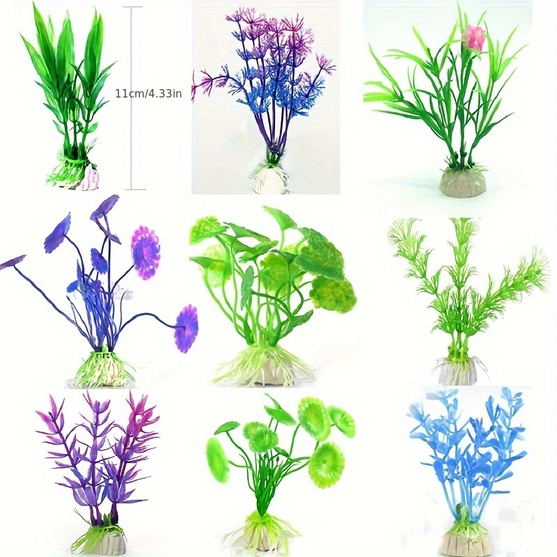 人工水中プラスチック植物水族館の水槽水生偽低木緑水草表示シミ - Aquarium Plant Design のレビューと価格