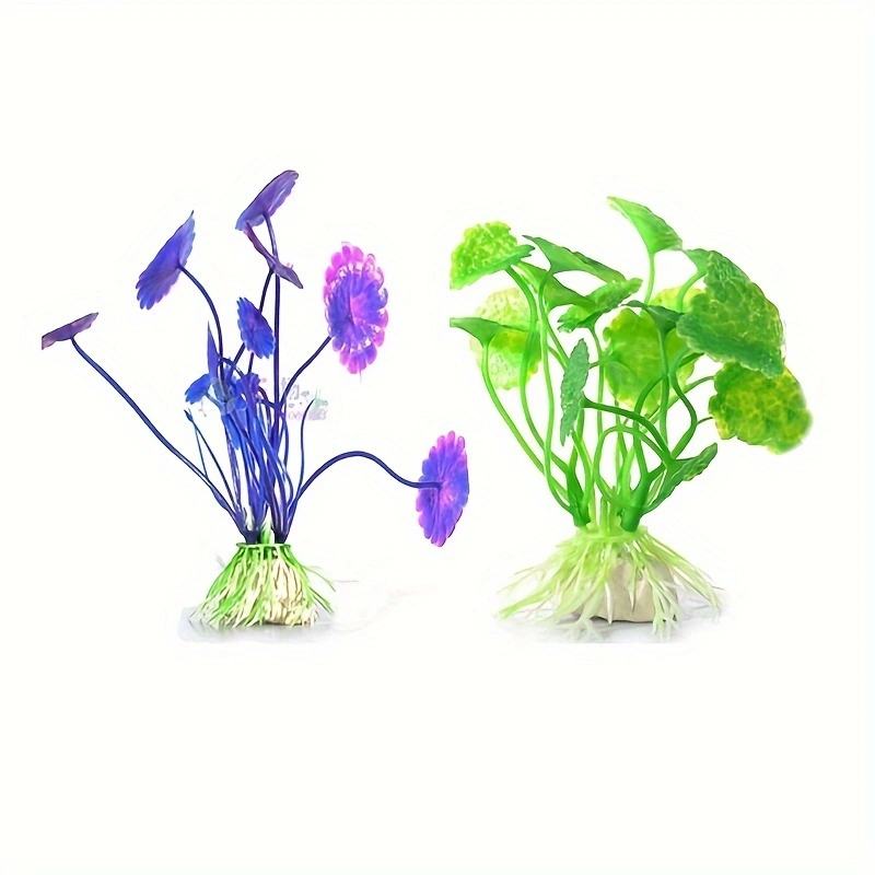 人工水中プラスチック植物水族館の水槽水生偽低木緑水草表示シミ - Aquarium Plant Design のレビューと価格