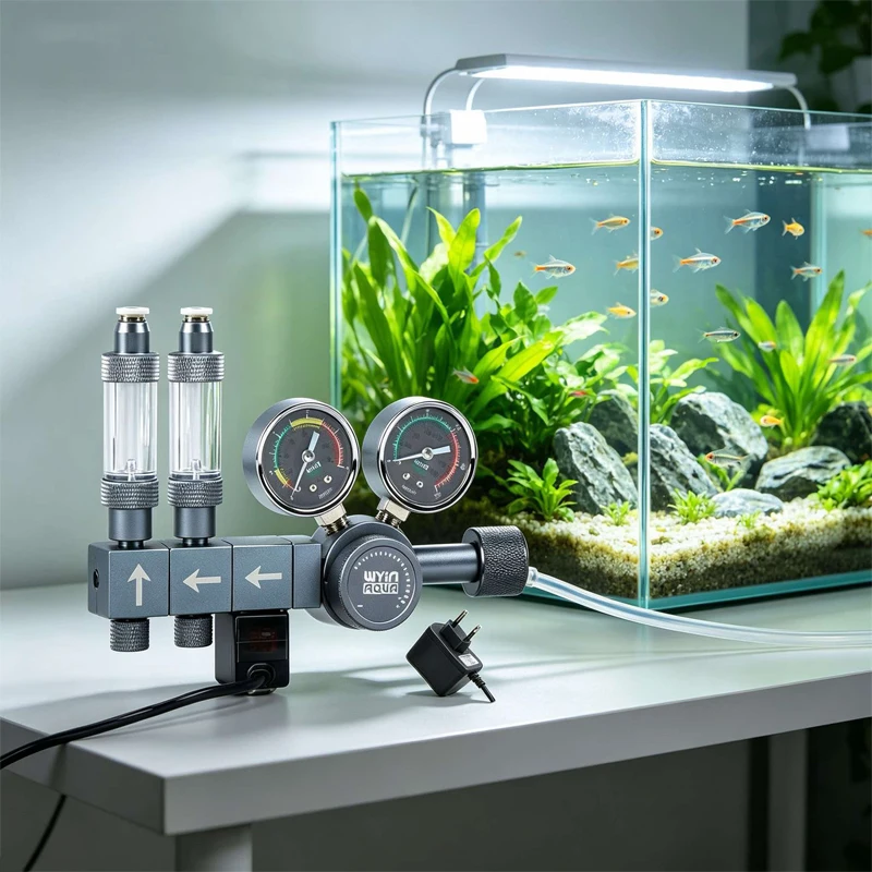 水槽用CO2減圧弁構成、ソレノイドバルブ、デュアルモジュール - Planted Aquarium Accessories のレビューと価格