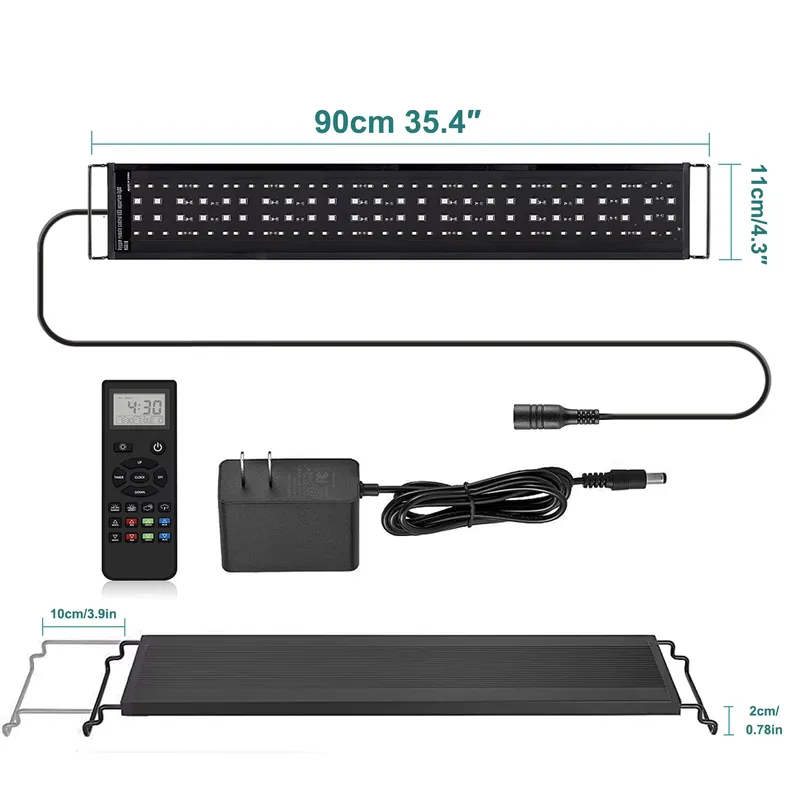 SIROKA 90cm リモコン式スマートLED水槽ライト  - Planted Aquarium Hours のレビューと価格