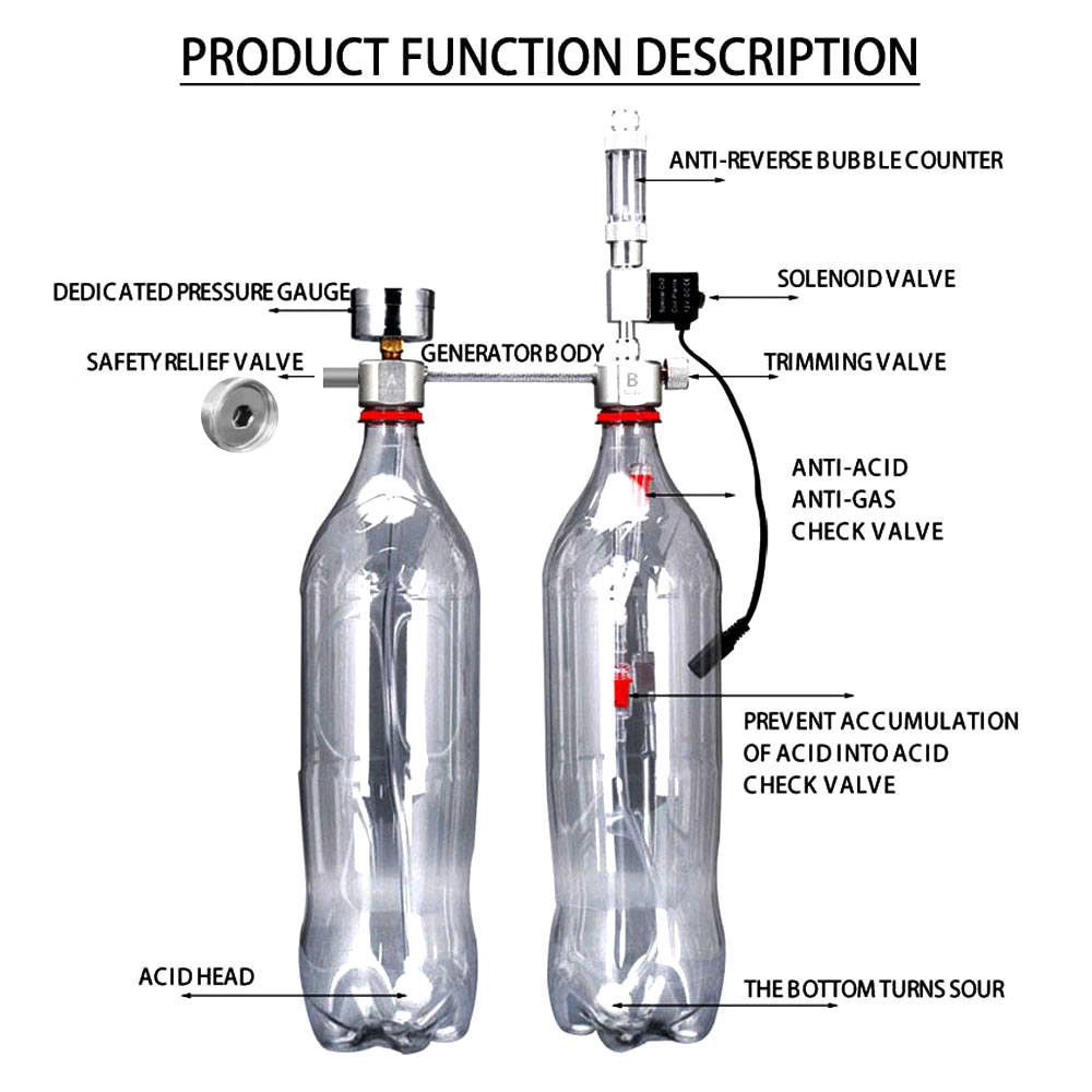 水槽DIY CO2発生器システムキット CO2発生器、ソレノ - Planted Aquarium Accessories のレビューと価格