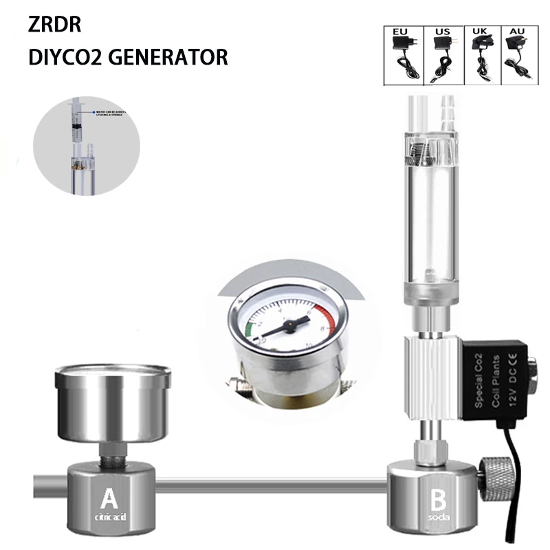 水槽用DIY CO2リアクタージェネレーターシステムキット、 - Planted Aquarium Accessories のレビューと価格