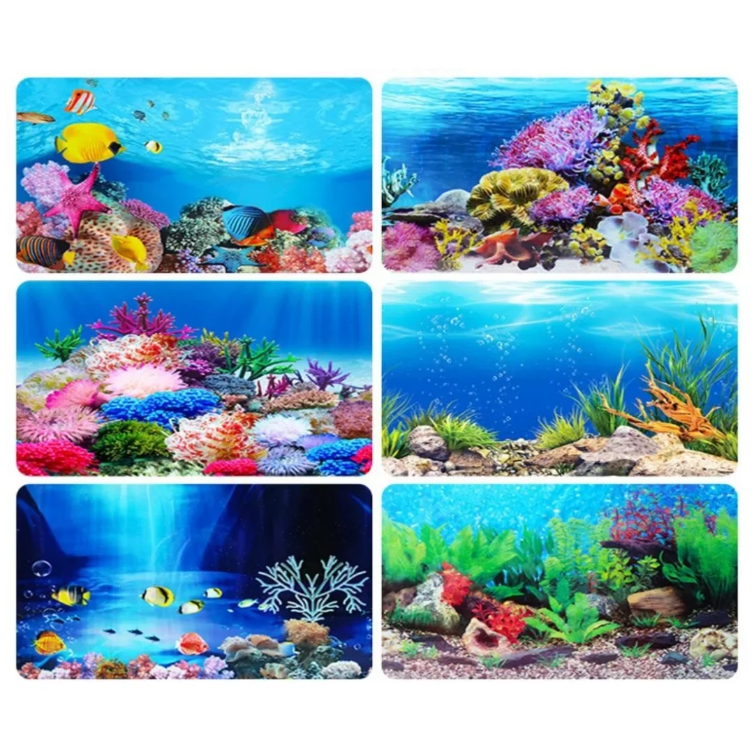 3D水族館の背景ステッカー,水槽の装飾,海洋植物,両面風景, - Aquarium Plant Rings のレビューと価格