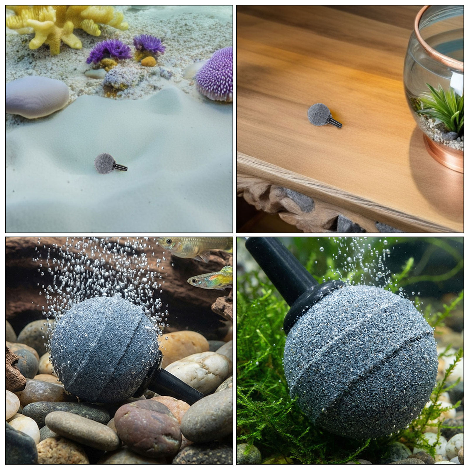 12個入り水槽エアストーンバブルディフューザー、水槽用エアバ - Planted Aquarium Air Stone のレビューと価格
