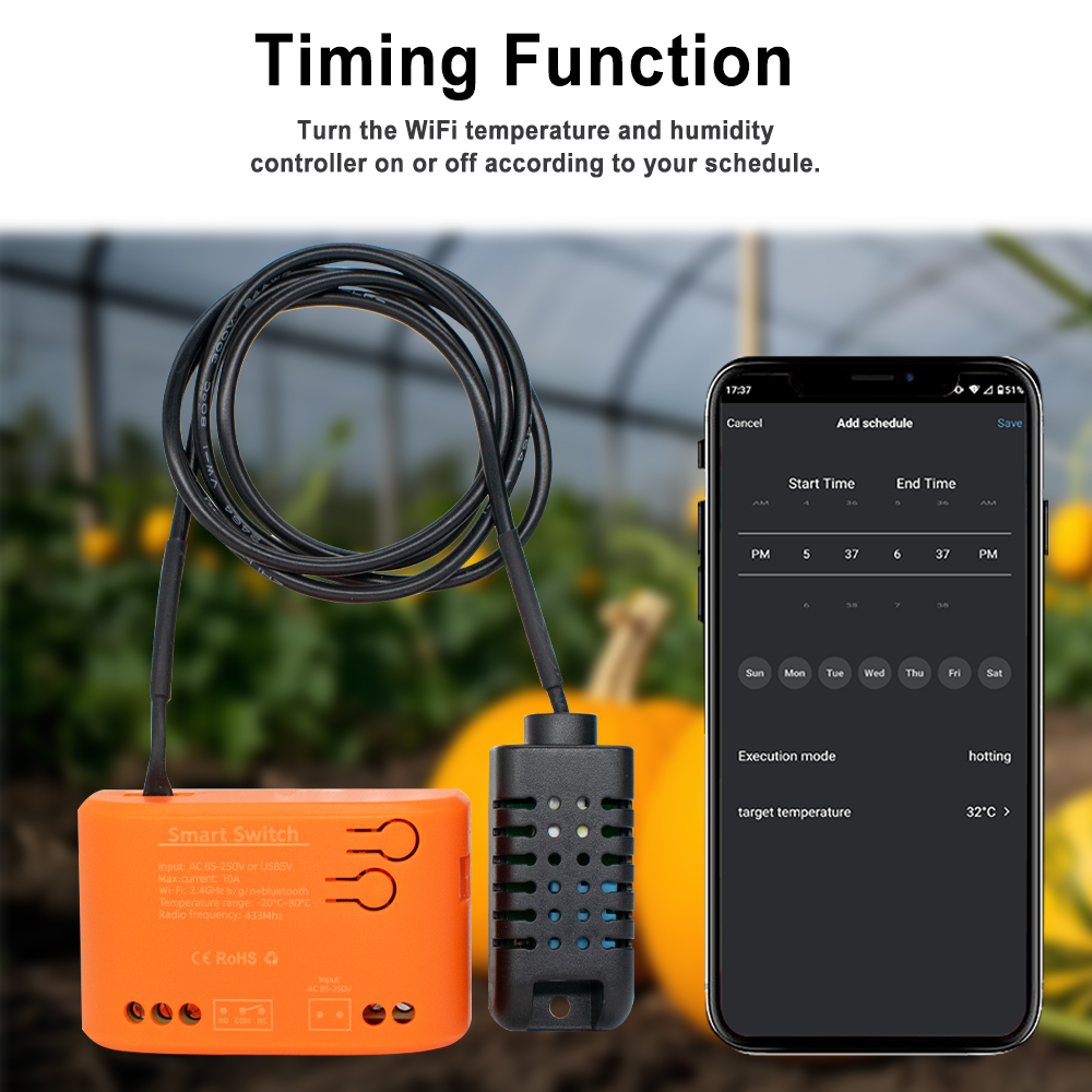 Tuya WiFi 温度湿度センサー外部プローブ付きスマート - Aquarium Planting のレビューと価格