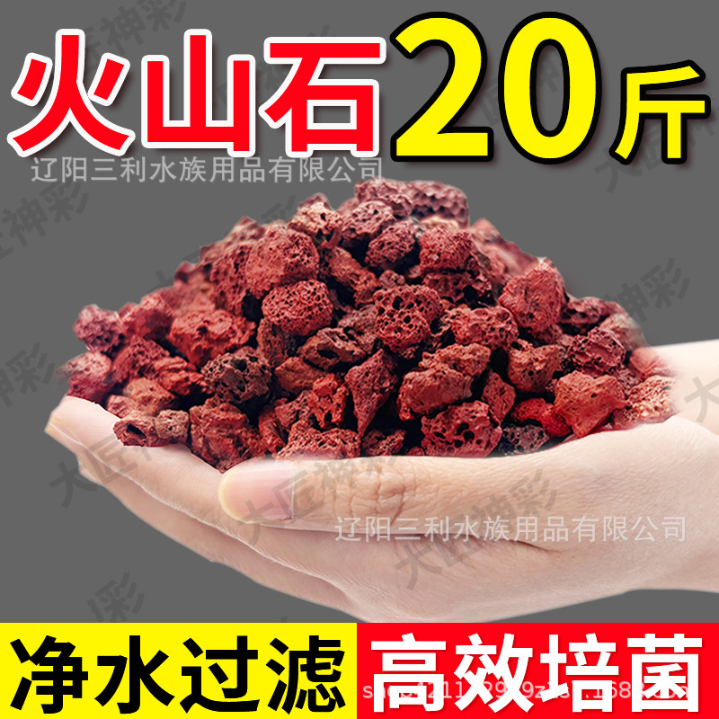 天然多孔質赤い溶岩石水槽フィルターメディア火山石、魚タンクの - Aquarium Planted Tank Soil のレビューと価格