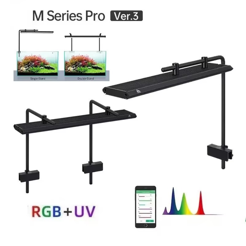 Mシリーズ ブラケット付き RGB+UV 淡水水草育成ライト - Planted Aquarium Uv Light のレビューと価格