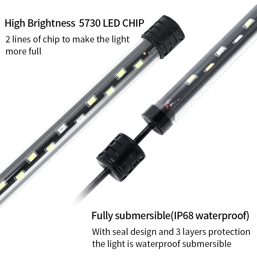 90-260V 水族館ライト LED 防水水槽クリップライト - Aquarium Plant Design のレビューと価格