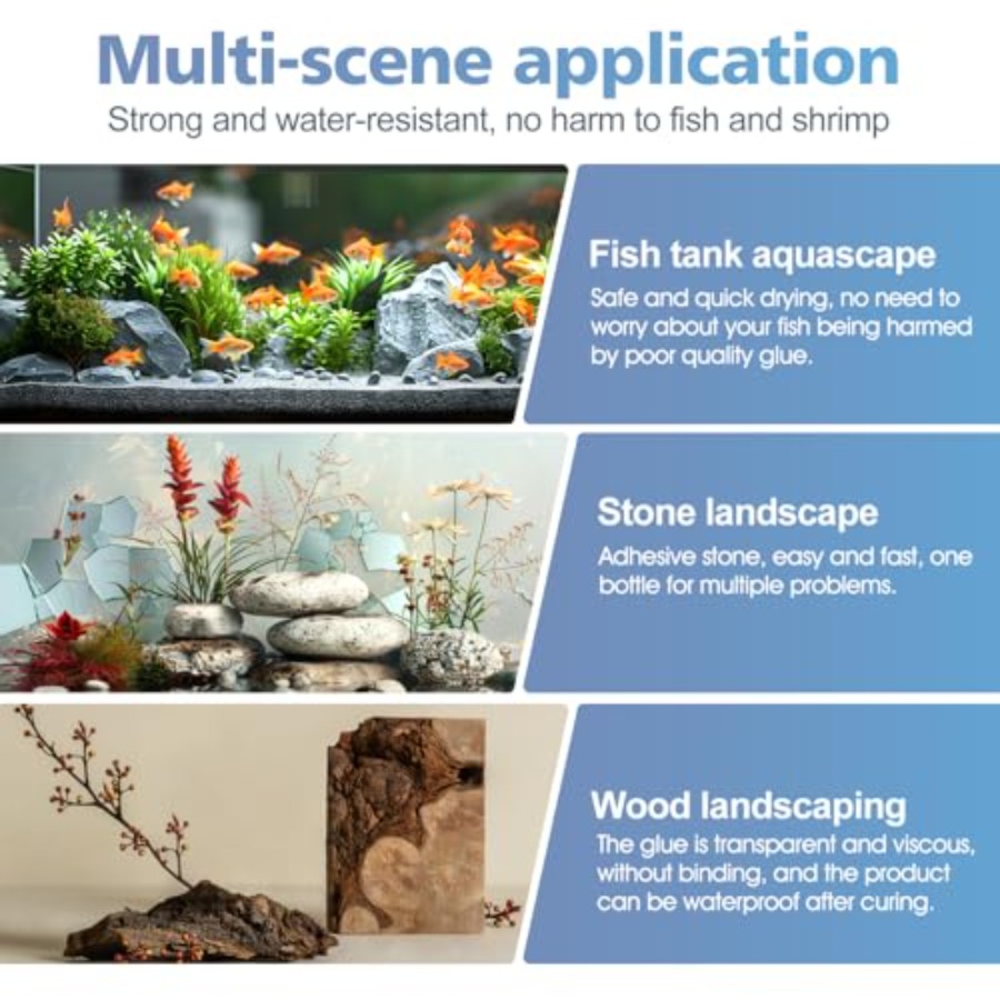 水槽用接着剤、スーパーリーフグルー、DIY植物、岩石、苔、サ - Planted Aquarium Moss のレビューと価格