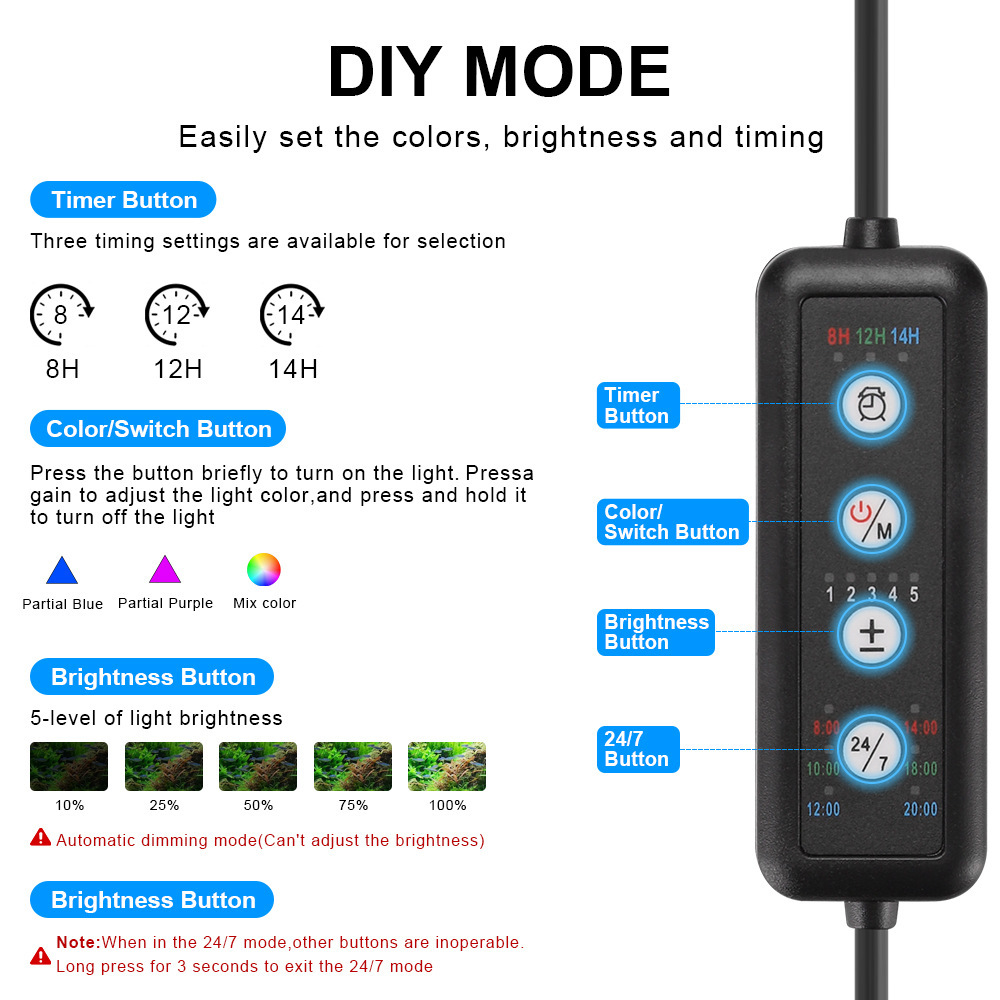 LED水槽ライト フルスペクトル リーフコーラルランプ UV - Planted Aquarium Uv Light のレビューと価格