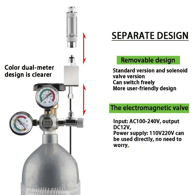 AC100-240V 水族館 CO2 レギュレーター バブル - Planted Aquarium Accessories のレビューと価格