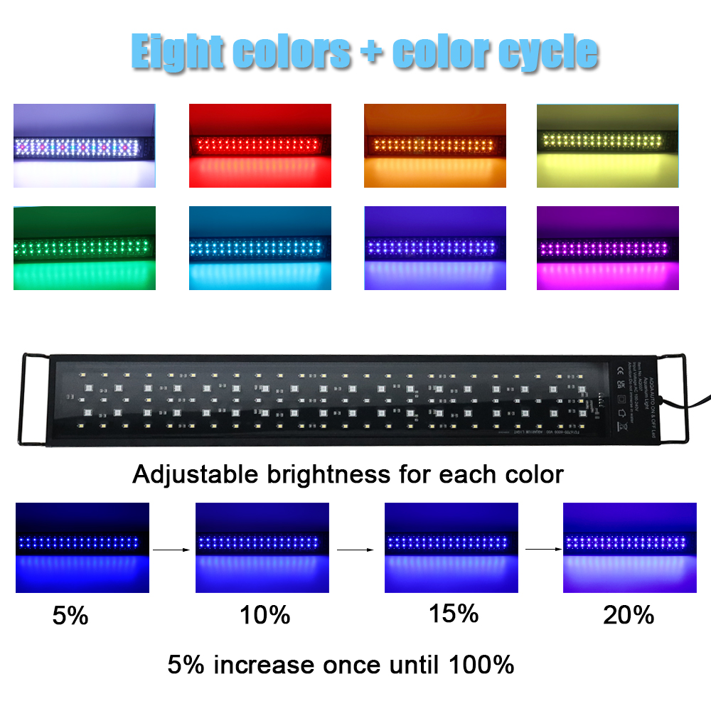 30-60cm水槽用24時間フルスペクトルLEDライト、水槽 - Aquarium Plant Design のレビューと価格