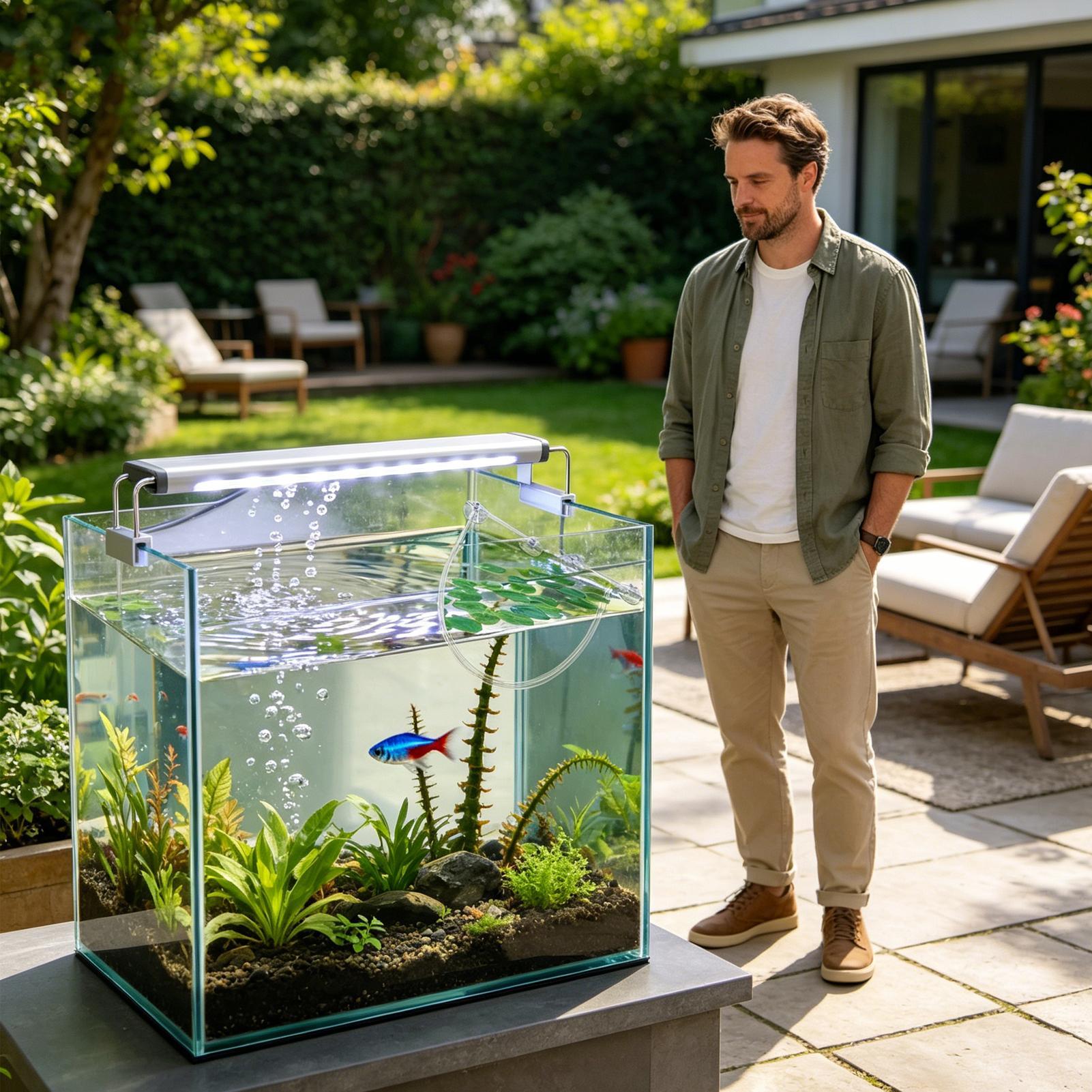水槽用浮遊植物バリア 自動高さ調整機能付き浮遊植物分離キット - Planted Aquarium Tank Kit のレビューと価格